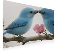 Tapis de Souris Bleu Tapis de Souris Gamer 900x400x3mm Grand sous Main Bureau Oiseau Modèle, Base Antidérapante en Caoutchouc Mousepad, Imperméable Durable Mouse Pad pour PC Gamer & Deco Bureau D1-68