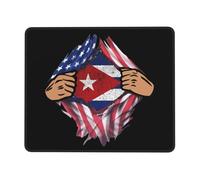 Tapis De Souris Blood Inside Me Cuba Flag Mouse Pad Parfait sous-Main Doux Tapis De Bureau pour Table Voyage Travail 25X30CM