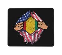 Tapis De Souris Blood Inside Me Guinea Flag Mouse Pad Comfortable sous-Main Anti-Dérapant Tapis De Bureau pour Voyage Table Travail 25X30CM