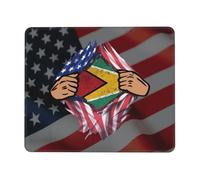 Tapis De Souris Blood Inside Me Guyana Flag sous-Main Anti-Dérapant Tapis De Bureau Comfortable Mouse Pad pour Table Voyage Travail 25X30CM