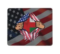 Tapis De Souris Blood Inside Me Oman Flag Mouse Pad Comfortable sous-Main Anti-Dérapant Tapis De Bureau pour Claviers Table Voyage 25X30CM