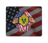 Tapis De Souris Blood Inside Me Saint Vincent and The Grenadines Flag Mouse Pad Comfortable sous-Main Anti-Dérapant Mousepad pour Table Voyage Travail 25X30CM