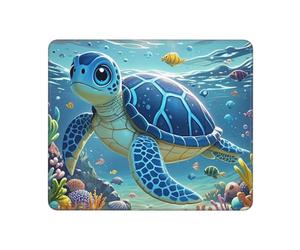 Tapis De Souris Blue Sea Turtle in Sea sous-Main Imperméable Mouse Pad Durable Mousepad pour Gaming Bureau Jeu M