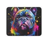 Tapis de Souris Bouledogue Français Pop Art Design Color Splash Moderne Idée Cadeau Animal pour Enfant et Adulte
