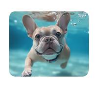 Tapis De Souris Bouledogue Français sous-Marin Tapis De Souris De Jeu Mousepad De Bureau Anti-Dérapant Tapis De Souris Gaming pour Bureau Gaming Travail 25X30Cm