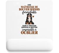 Tapis de Souris Bouvier Bernois Formidable | Tapis Ergonomique 22 × 18 cm Repose-Poignet Mousse | Bureau Télétravail Études | Idée Cadeau Propriétaire de Chien Collègue Noël