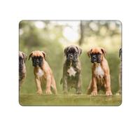 Tapis de Souris, Boxer Dogs Chiots Animaux de Compagnie Chiens de Famille, Tapis de Souris à Base de Caoutchouc antidérapant, Tapis de Souris étanche 12 × 10 Pouces Bureau
