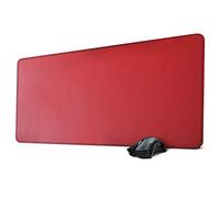 Tapis De Souris Bureau Grand Grand Tapis De Souris De Jeu En Cuir Pu 90X40 / 110X50Cm Grand Tapis De Clavier Étendre Pad De Bureau Et Compagnon Pour L'École De Jeu Des Ménages-Couleur Rouge_90X40 Cm