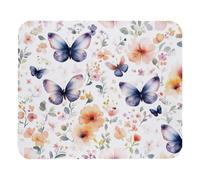 Tapis De Souris Butterfly Florals Pattern Accessoires De Jeu Antidérapante Tapis Souris Glissement Facile Mousepad pour Gaming Jeu Travail M
