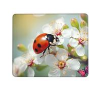 Tapis De Souris Butterfly Ladybug Flower Mouse Pad Glissement Facile sous-Main Durable Tapis Souris pour Ordinateur Portable Travail Jeu M