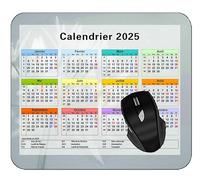 Tapis de Souris,Calendrier 2025 Tapis de Souris Gamer Mousepad,Plante Gouttes Feuilles Lumière Tapis de Souris Gaming