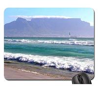 Tapis De Souris, Cape Town Table Mountain Sea Beach Afrique du Sud Tapis De Souris Gamer Antidérapante Tapis De Souris D'Ordinateur Résistant À Usure Souris De Gaming pour Jeux 25X30Cm