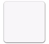 Tapis de souris carr de qualit sup rieure, imperm able, avec base en caoutchouc antid rapant, 9 x 9 pouces (blanc)