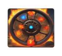 Tapis de souris carré à volant d'inertie avec base en caoutchouc antidérapant pour bureau, ordinateur portable, maison, bureau, voyage, 7,9 x 24,1 cm