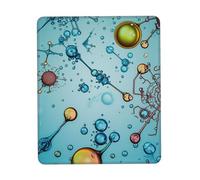 Tapis de souris carré Abstraction Biologie Chimie Tapis de souris avec base en caoutchouc antidérapant Tapis de souris personnalisé pour souris sans fil, ordinateur portable, accessoires de bureau