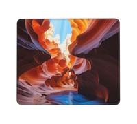 Tapis de souris carré Antelope Canyon avec base en caoutchouc antidérapant, tapis de souris personnalisé pour souris sans fil, ordinateur portable, accessoires de bureau, tapis de souris de jeu 17,8 x