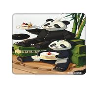 Tapis de souris carré avec base en caoutchouc antidérapant Pandas of Father and Son pour ordinateur portable, souris sans fil, maison, bureau, voyage, 25,4 x 30,5 cm