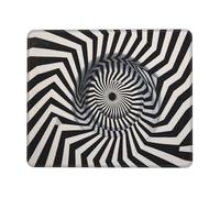 Tapis de souris carré avec bords cousus - Petit tapis de souris pour souris sans fil, base en caoutchouc de 3 mm d'épaisseur, tapis de souris antidérapant, trou noir, pour ordinateur portable, jeux