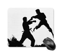 Tapis de souris carré de kickboxing portable avec base en caoutchouc antidérapant 25 x 30 cm ultra fin pour ordinateur portable, accessoires de bureau