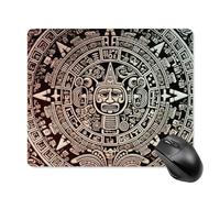 Tapis de souris carré motif calendrier maya fin du monde tapis de souris d'ordinateur portable avec base en caoutchouc antidérapant 18 x 22 cm tapis de souris de jeu ultra fin pour ordinateur portable
