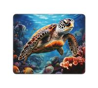 Tapis de souris carré motif tortues de mer, peinture diamant avec base en caoutchouc antidérapant, 25,4 x 30,5 cm, tapis de souris personnalisé pour souris sans fil, ordinateur portable, accessoires