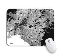 Tapis De Souris Carte D'Athènes De L'Attique Artprint Terrestre Noir Eau Blanche Tapis De Souris D'Ordinateur Base en Caoutchouc Antidérapante Bureau Tapis Souris, pour Ordinateur, 25 x 30cm