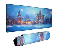 Tapis de Souris Cathédrale Saint-Basile Tapis de Souris Gamer Place Rouge Mouse Pad Bords Cousus Précision Vitesse Améliorées pour Decoration Maison Bureau Pc Portable Clavier 500x1000x3 mm DBYH-8647