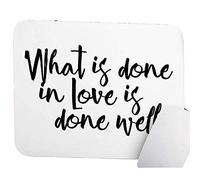 Tapis De Souris Ce Qui Est Fait avec Amour Est Bien Fait Mouse Pad Durable Accessoires De Jeu Antidérapante Mousepad pour Gaming Travail Ordinateur Portable M