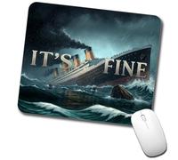 Tapis De Souris C'est Bien Le Naufrage du Titanic Est Drôle Portable Tapis De Bureau Lavable Base De Table pour Gaming Accessoires Travail 10X12In
