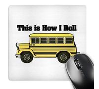 Tapis De Souris, C'est comme Ça Que Je Conduis Un Petit Bus Scolaire Jaune Confort Mouse Pad Bords Cousus Tapis Souris pour Claviers Pc Ordinateur 25X30cm