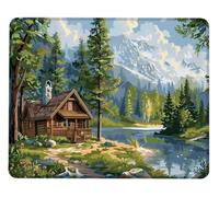Tapis de Souris Chalet Gaming Tapis Souris Bord Cousu et Base en Caoutchouc Mousepad Imperméable Mouse Pad Améliorées Vitesse et la précision pour PC Portable, Gaming Accessoires 260x220x3mm H0-223