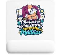 Tapis de Souris Chargee de Recrutement C'est Juste la Meilleure Métier | Tapis Ergonomique 22 × 18 cm Repose-Poignet en Mousse | Bureau Télétravail Études | Cadeau Homme Femme Anniversaire Noël