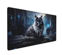 Tapis de Souris Chat 800x300 mm XXL Tapis Souris Gaming Grand, Mouse Pad Animaux sous Main Bureau Imperméable et Base en Caoutchouc Antidérapant pour PC, Ordinateur Portable, Maison, Bureau -MP688