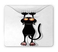 Tapis De Souris Chat Domestique Drôle Et en Colère Qui Gratte Les Rideaux Meilleur Ami Compagnon Pattes Heureuses Image d'art Tapis De Souris Carré Doux Bureau Tapis Souris, pour Jeux, 25x30cm