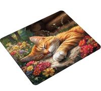 Tapis de Souris Chat Mignon, Tapis de Souris Gaming avec Bords Cousus, Base en Caoutchouc Antidérapante, Mousepad pour Ordinateur Portable, Bureau et Maison, Mousepad Imperméable 340x280x3mm S0-645