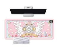 Tapis de souris chauffant Anime avec écran LCD, tapis de bureau chauffant kawaii pour les mains avec 3 niveaux de température réglables, tapis de table chauffant électrique à contrôle intel A 80*33cm