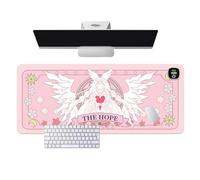 Tapis de souris chauffant Anime avec écran LCD, tapis de bureau chauffant kawaii pour les mains avec 3 niveaux de température réglables, tapis de table chauffant électrique à contrôle intel B 60*36cm