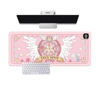 Tapis de souris chauffant Anime avec écran LCD, tapis de bureau chauffant kawaii pour les mains avec 3 niveaux de température réglables, tapis de table chauffant électrique à contrôle intel A 80*33cm