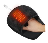 Tapis de Souris Chauffant avec câble USB Chauffe-Mains en Peluche avec protège-Poignet Tapis Chauffant Rapide pour l'hiver