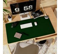 Tapis de souris chauffant avec écran LCD, 2026 tapis de bureau chauffant pour les mains en hiver avec 6 niveaux de température réglables, tapis de souris électrique à contrôle inte dark green 90*40cm