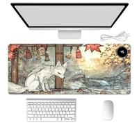 Tapis de souris chauffant pour les mains, tapis de bureau chaud avec 3 niveaux de chauffage et 3 heures d'arrêt automatique, tapis de clavier chauffant en cuir synthétique pour jeu, ordinateur