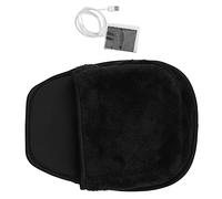 Tapis de Souris Chauffant USB pour Les Mains par Temps Froid, Tapis de Souris Chauffant en Peluche pour Hommes et Femmes, 11,42 X 8,66 Pouces (Pink) (Black)