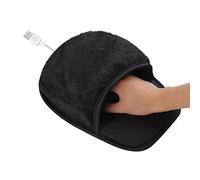 Tapis de Souris Chauffant USB, Réchauffeur de Main, Chauffant Chauffe-Mains Hiver Chauffage Housse de Souris Chaude Couverture (noir)