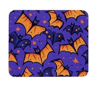 Tapis De Souris Chauves-Souris De Dessin Animé, Imprimé Violet Bords Cousus Tapis De Gaming Moderne Mouse Pad pour Ordinateur Pc Professionnels 25X30Cm