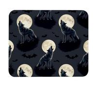 Tapis De Souris Chauves-Souris Loups De La Lune 25X30Cm Antidérapante Tapis De Souris Gaming Base en Caoutchouc Mouse Pad pour Études Maison