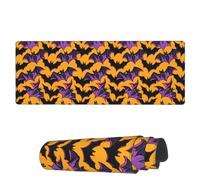 Tapis De Souris Chauves-Souris Noires Et Violettes pour Halloween Résistant À Usure avec Bord Cousu Bureau Tapis Souris, pour Jeux, Ordinateur, Maison, 80x30cm