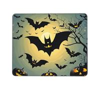 Tapis De Souris Chauves-Souris Volantes d'halloween Tapis De Souris Antidérapant Résistant À Usure Bureau Tapis Souris, pour Jeux, Maison, 25x30cm