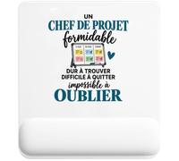 Tapis de Souris Chef de Projet Formidable | Tapis Ergonomique 22 × 18 cm Repose-Poignet Mousse | Bureau Télétravail Études | Idée Cadeau Manager Collègue Noël