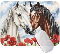 Tapis de Souris Cheval 60 x 40 cm, Tapis Souris Gaming Animal, Mouse Pad avec Base Anti-Dérapante en Caoutchouc, Améliore la Précision et la Vitesse, Petit Portable Mouse pad pour Gamer, Bureau M3-444
