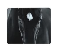 Tapis de souris cheval noir, tapis de bureau pour ordinateur portable, base antidérapante, tapis de clavier résistant à l'eau, tapis de bureau pour joueur, bureau et maison